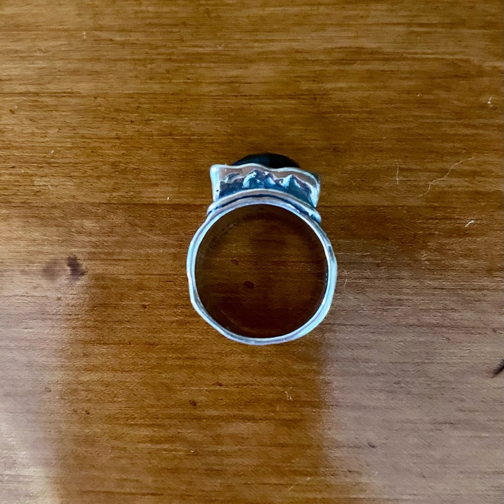 Silpada Smoky Quartz Dusk Sterling Silver Wide Band Ring Size 6.5 - Picture 4 of 10